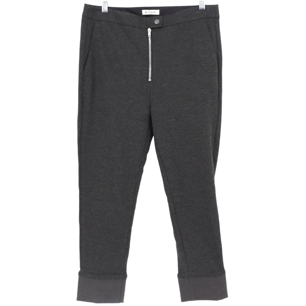 DONDUP Womens Pants Size 44 Charcoal Slim Leg Knit Business Casual Career OFfice